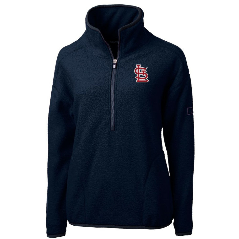 St. Louis Cardinals Cutter & Buck Women's Cascade Eco Sherpa Fleece Quarter-Zip Pullover Jacket On Sale