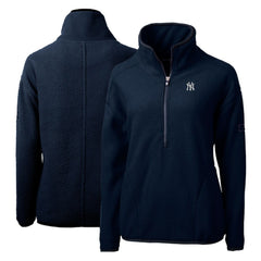 New York Yankees Cutter & Buck Women's Cascade Eco Sherpa Fleece Quarter-Zip Pullover Jacket Online