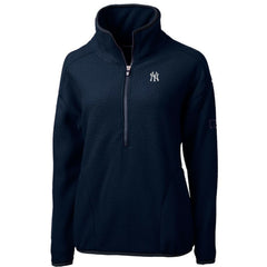 New York Yankees Cutter & Buck Women's Cascade Eco Sherpa Fleece Quarter-Zip Pullover Jacket Online