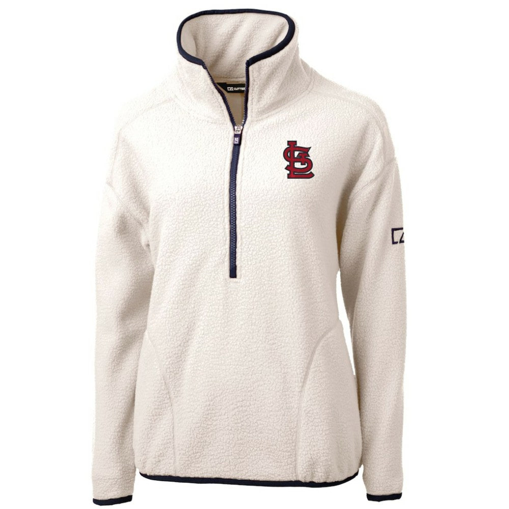 St. Louis Cardinals Cutter & Buck Women's Cascade Eco Sherpa Fleece Quarter-Zip Pullover Jacket for sale