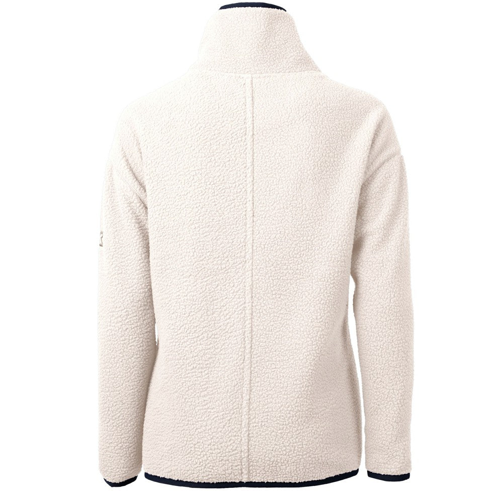 Cleveland Guardians Cutter & Buck Women's Cascade Eco Sherpa Fleece Quarter-Zip Pullover Jacket for sale