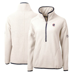Chicago Cubs Cutter & Buck Women's Cascade Eco Sherpa Fleece Quarter-Zip Pullover Jacket for sale