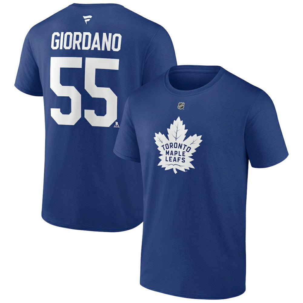 Mark Giordano Toronto Maple Leafs - Fanatics Authentic Stack Name & Number T-Shirt Blue