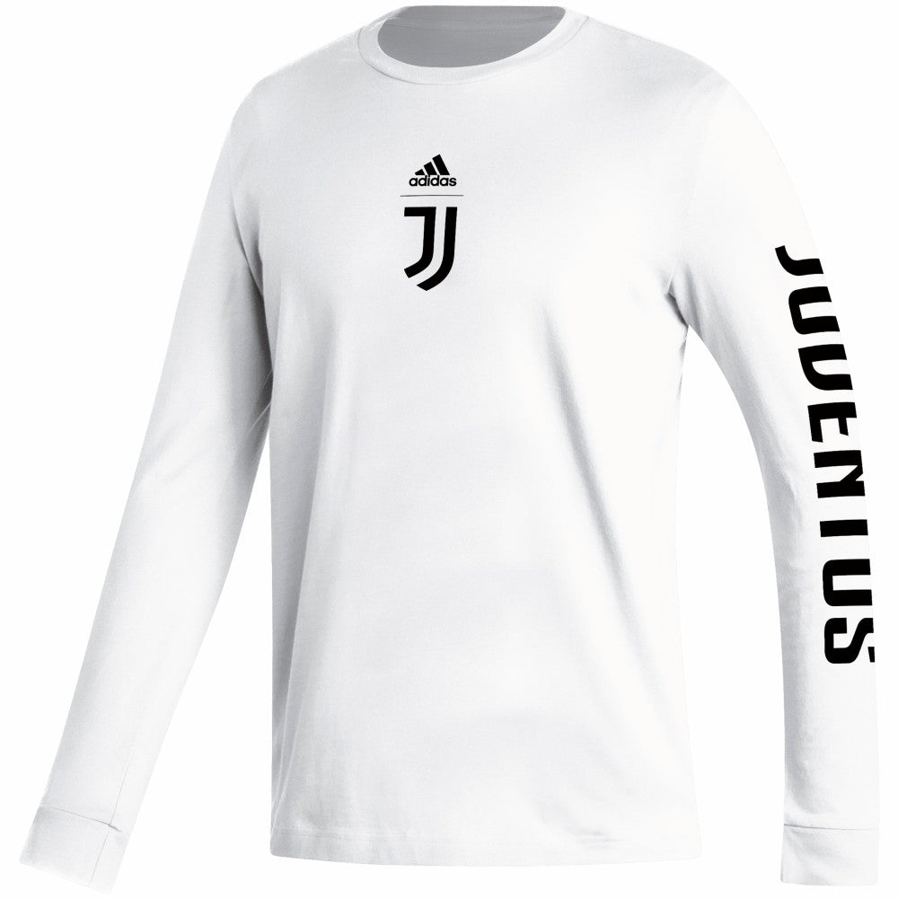 Adidas Juventus Team Crest Long Sleeve T-Shirts - White