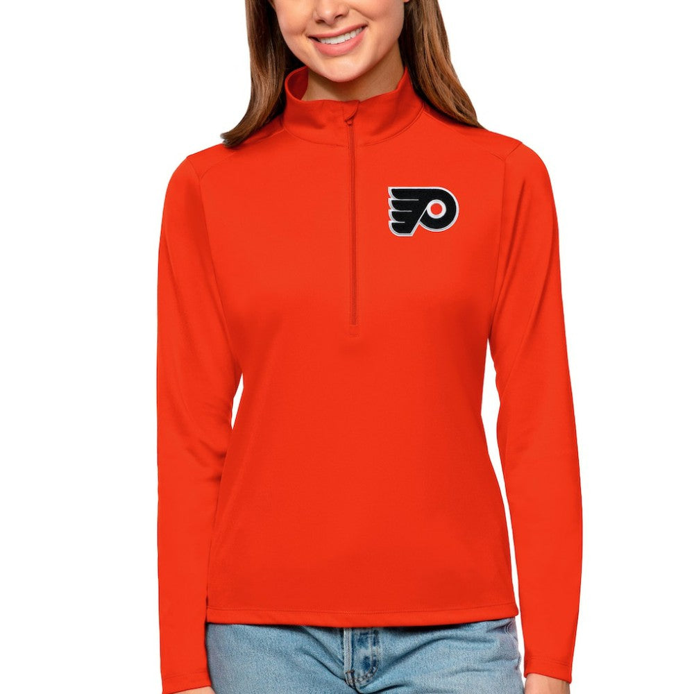 Philadelphia Flyers - Antigua Women's Tribute Quarter-Zip Pullover Top Orange