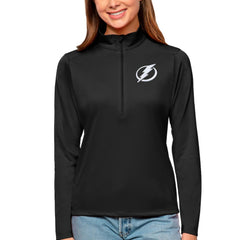 Tampa Bay Lightning - Antigua Women's Tribute Quarter-Zip Pullover Top Black