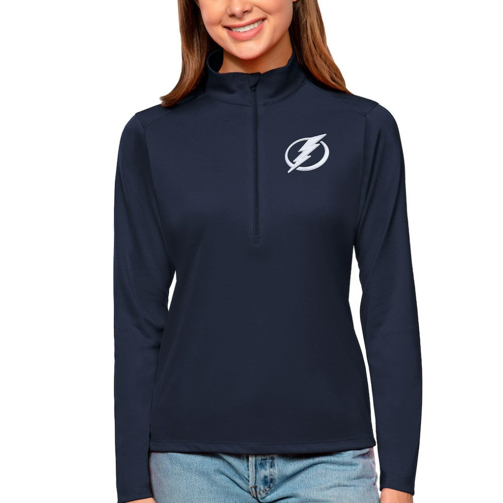Tampa Bay Lightning - Antigua Women's Tribute Quarter-Zip Pullover Top Navy