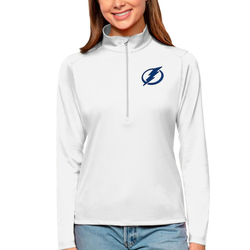 Tampa Bay Lightning - Antigua Women's Tribute Quarter-Zip Pullover Top White