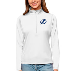 Tampa Bay Lightning - Antigua Women's Tribute Quarter-Zip Pullover Top White