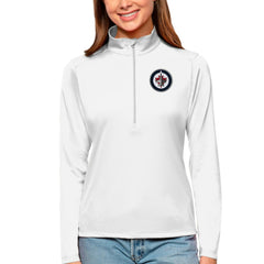 Winnipeg Jets - Antigua Women's Tribute Quarter-Zip Pullover Top White