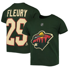 Marc-Andre Fleury Minnesota Wild - Youth Player Name & Number T-Shirt Green