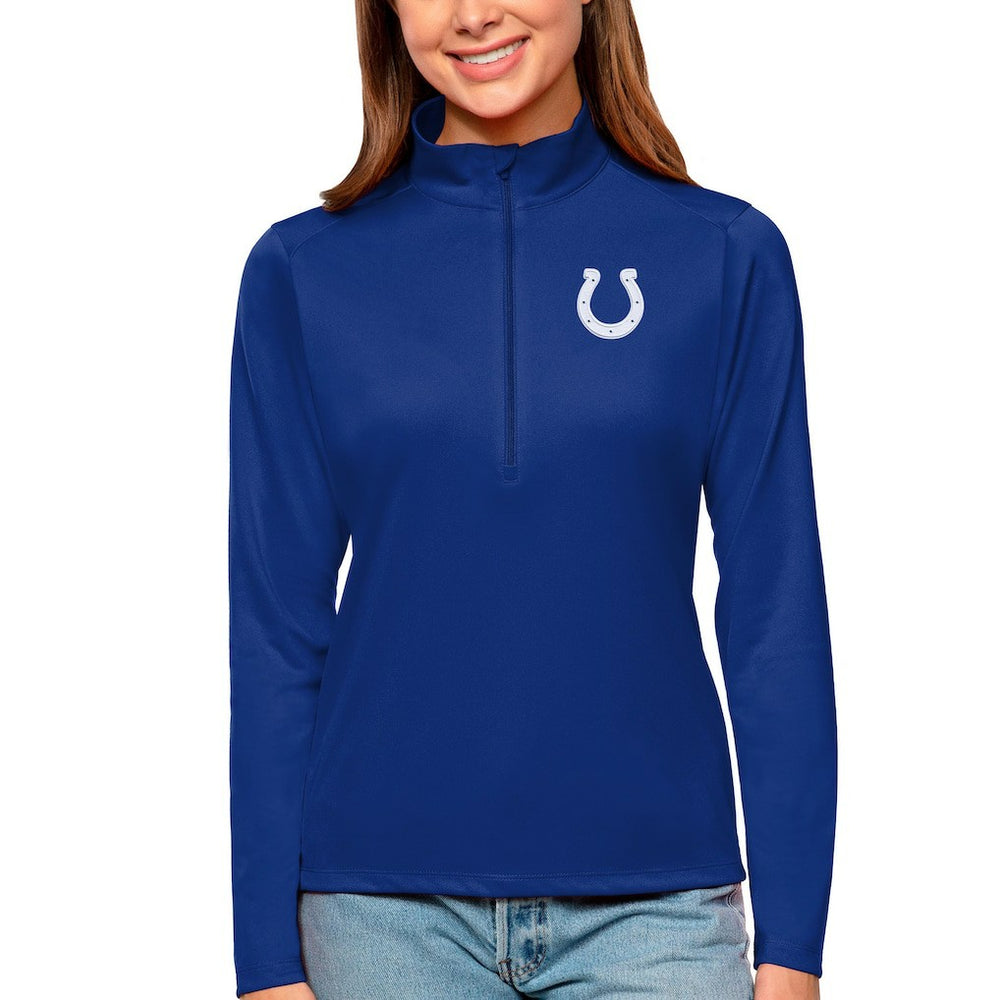 Indianapolis Colts Antigua Women's Tribute Half-Zip Top Royal - NFL