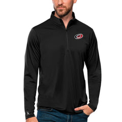 Carolina Hurricanes - Antigua Tribute Quarter-Zip Pullover Top Black