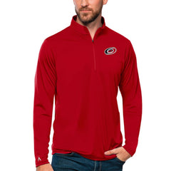 Carolina Hurricanes - Antigua Tribute Quarter-Zip Pullover Top Red