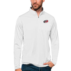 Carolina Hurricanes - Antigua Tribute Quarter-Zip Pullover Top White