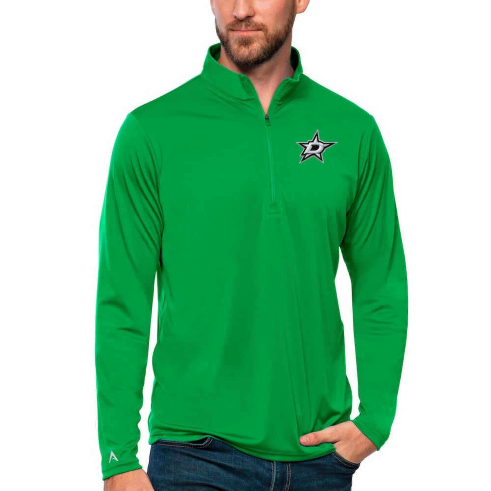 Dallas Stars - Antigua Tribute Quarter-Zip Pullover Top Kelly Green