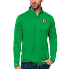 Dallas Stars - Antigua Tribute Quarter-Zip Pullover Top Kelly Green