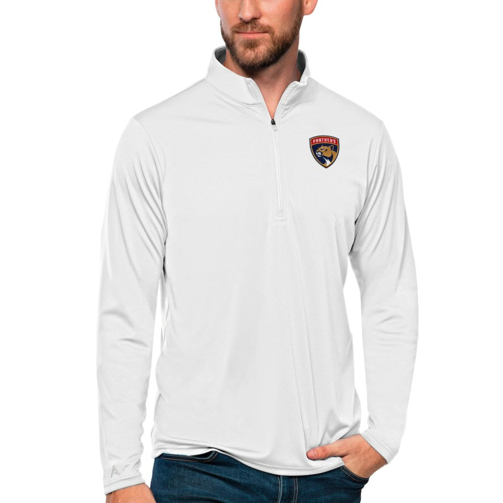 Florida Panthers - Antigua Tribute Quarter-Zip Pullover Top White