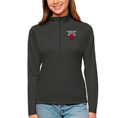 NBA - Chicago Bulls Antigua Women's Tribute Half-Zip Top - Charcoal