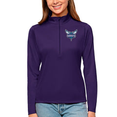 NBA - Charlotte Hornets Antigua Women's Tribute Half-Zip Top - Purple