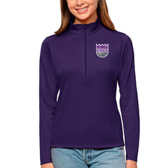NBA - Sacramento Kings Antigua Women's Tribute Half-Zip Top - Purple