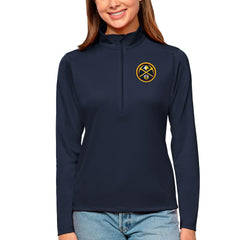 NBA - Denver Nuggets Antigua Women's Tribute Half-Zip Top - Navy