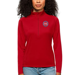 NBA - Detroit Pistons Antigua Women's Tribute Half-Zip Top - Red