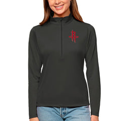 NBA - Houston Rockets Antigua Women's Tribute Half-Zip Top - Charcoal