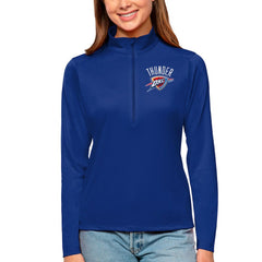 NBA - Oklahoma City Thunder Antigua Women's Tribute Half-Zip Top - Blue
