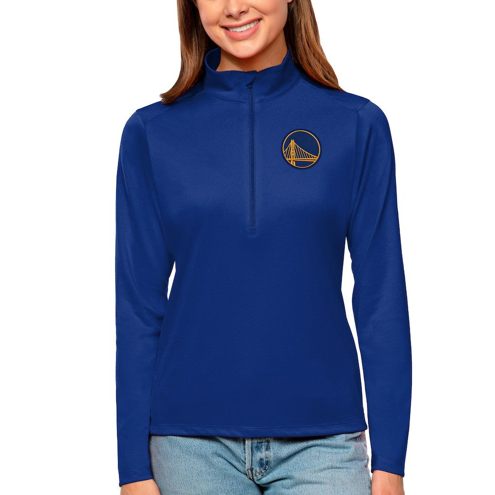 NBA - Golden State Warriors Antigua Women's Tribute Half-Zip Top - Royal