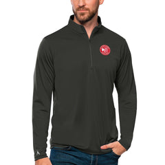 NBA - Atlanta Hawks Antigua Tribute Quarter-Zip Pullover Top - Charcoal
