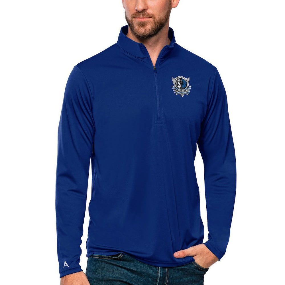 NBA - Dallas Mavericks Antigua Tribute Quarter-Zip Pullover Top - Blue