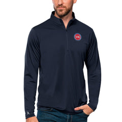 NBA - Detroit Pistons Antigua Tribute Quarter-Zip Pullover Top - Navy