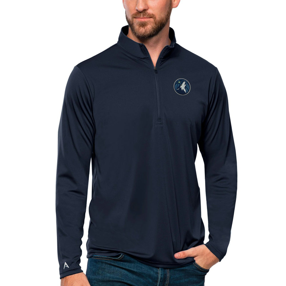 NBA - Minnesota Timberwolves Antigua Tribute Quarter-Zip Pullover Top - Navy