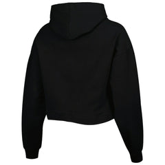NBA - Chicago Bulls Lusso Women's Layla World Tour Cropped Pullover Hoodie - Black