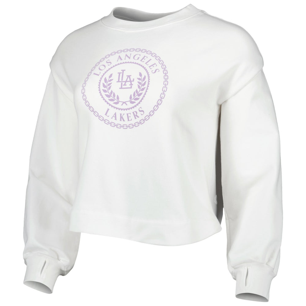 NBA - Los Angeles Lakers Lusso Women's Lola Ball and Chain Pullover Sweatshirt - White