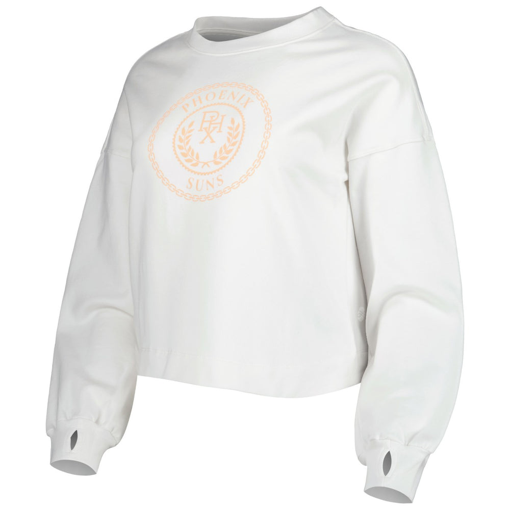 NBA - Phoenix Suns Lusso Women's Lola Ball and Chain Pullover Sweatshirt - White