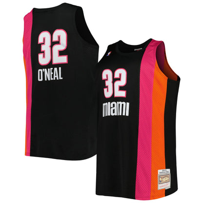 Shaquille O'Neal Miami Heat Big & Tall Hardwood Classics 2005/06 Swingman Jersey - Black | NBA Jerseys