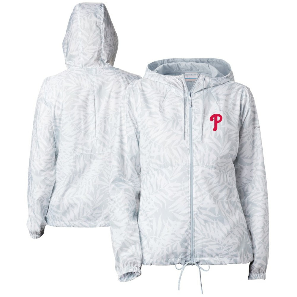 Philadelphia Phillies Columbia Women's Flash Forward Full-Zip Windbreaker Jacket Clearance