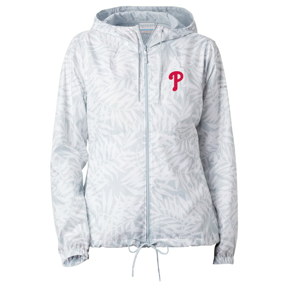 Philadelphia Phillies Columbia Women's Flash Forward Full-Zip Windbreaker Jacket Clearance