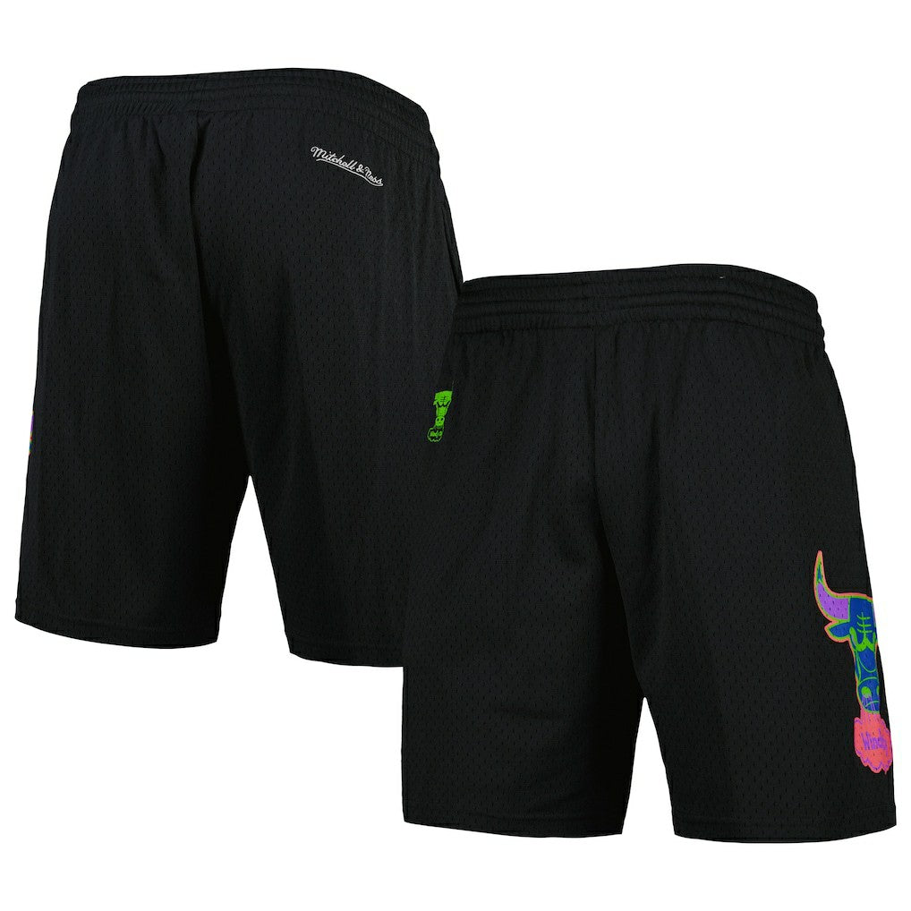 Mitchell & Ness - Chicago Bulls Hardwood Classics Color Bomb Energy Shorts - Black