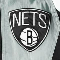 NBA - Brooklyn Nets Starter Body Check Raglan Hoodie Half-Zip Jacket - Black