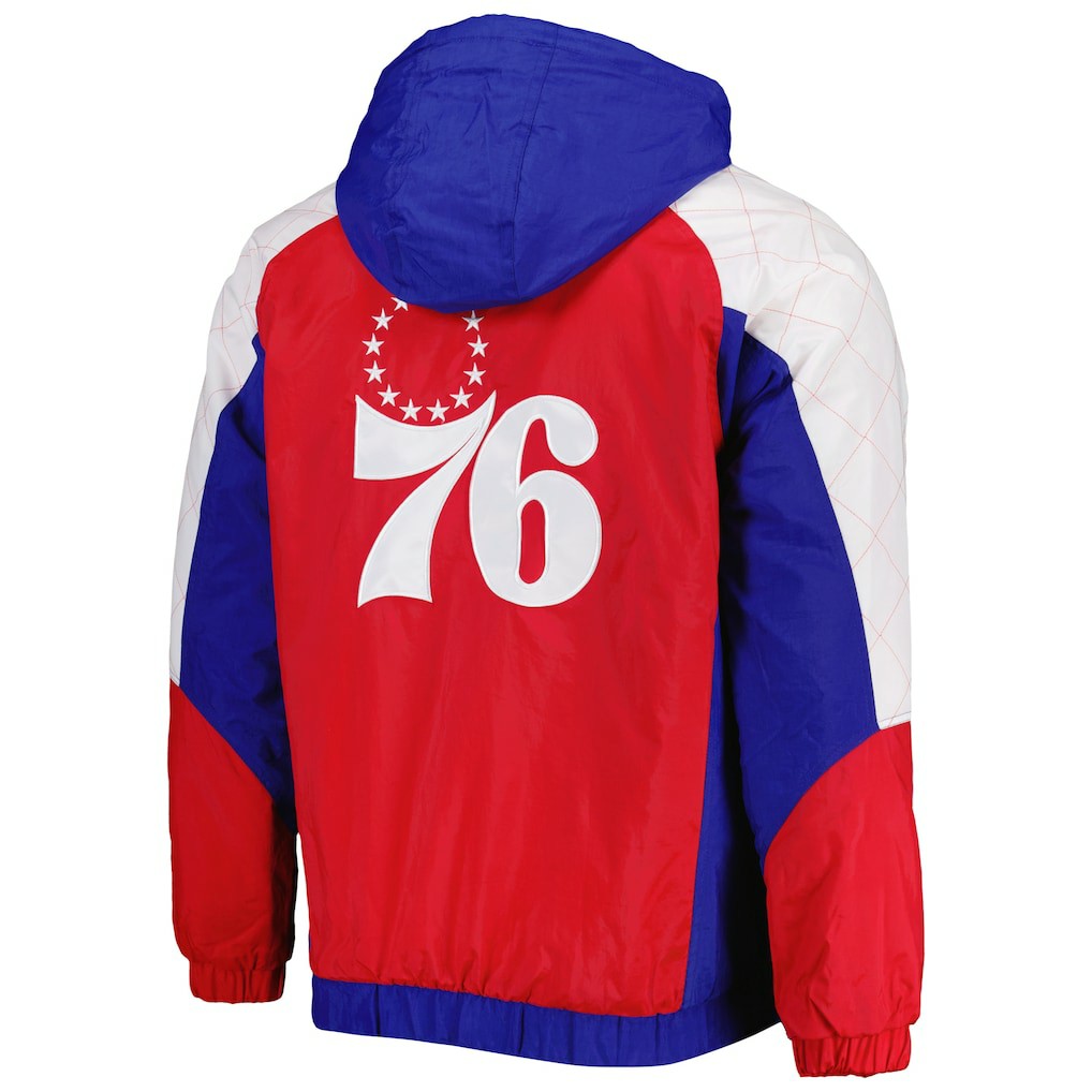 NBA - Philadelphia 76ers Starter Body Check Raglan Hoodie Half-Zip Jacket - Royal