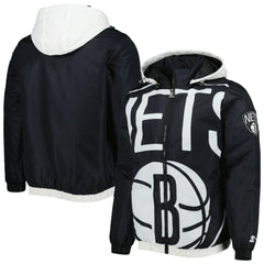 NBA - Brooklyn Nets Starter The Triple Double Full-Zip Hoodie Jacket - Black