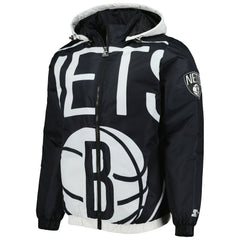 NBA - Brooklyn Nets Starter The Triple Double Full-Zip Hoodie Jacket - Black