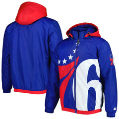 NBA - Philadelphia 76ers Starter The Triple Double Full-Zip Hoodie Jacket - Royal