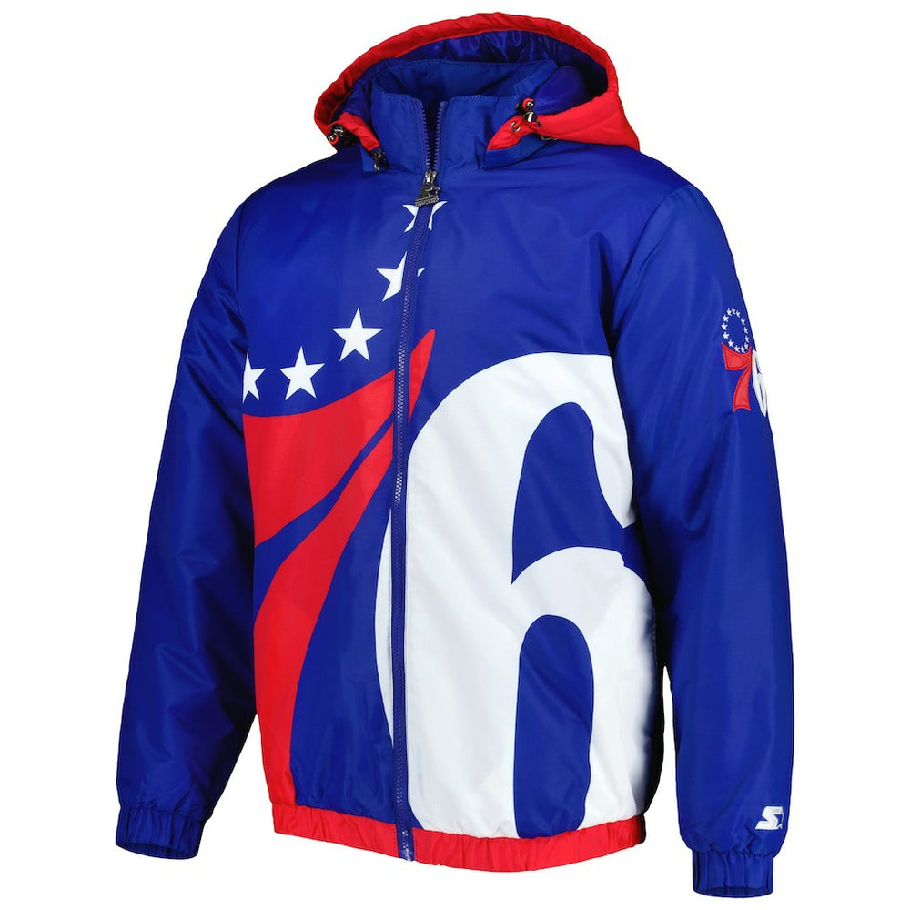 NBA - Philadelphia 76ers Starter The Triple Double Full-Zip Hoodie Jacket - Royal