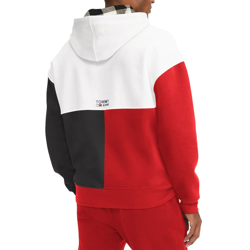 NBA - Atlanta Hawks Tommy Jeans Andrew Split Pullover Hoodie - White/Red