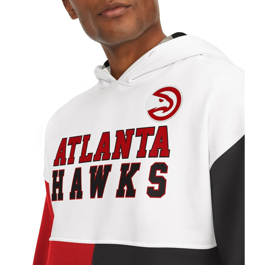NBA - Atlanta Hawks Tommy Jeans Andrew Split Pullover Hoodie - White/Red