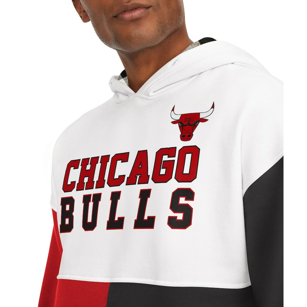 NBA - Chicago Bulls Tommy Jeans Andrew Split Pullover Hoodie - White/Red